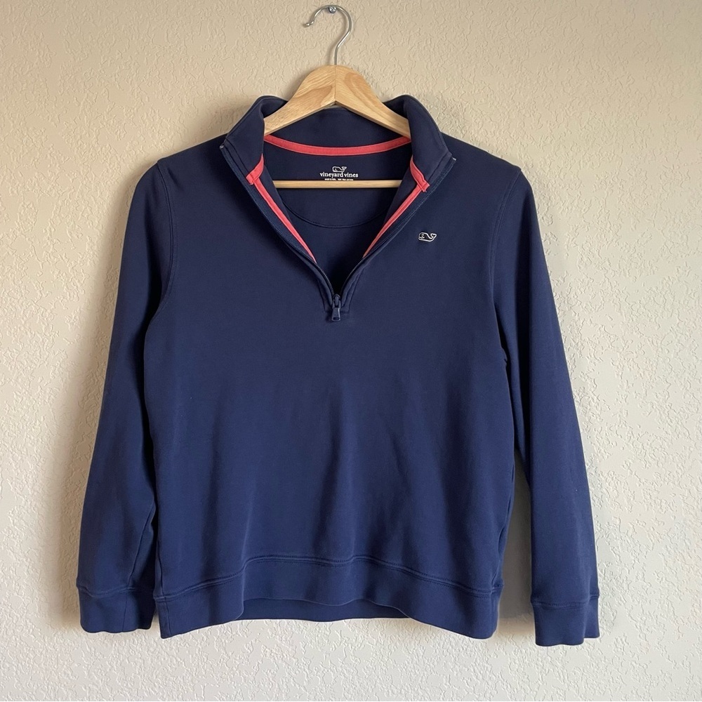 Vineyard Vines Blue 1/4 Zip Pullover Long sleeve womens medium